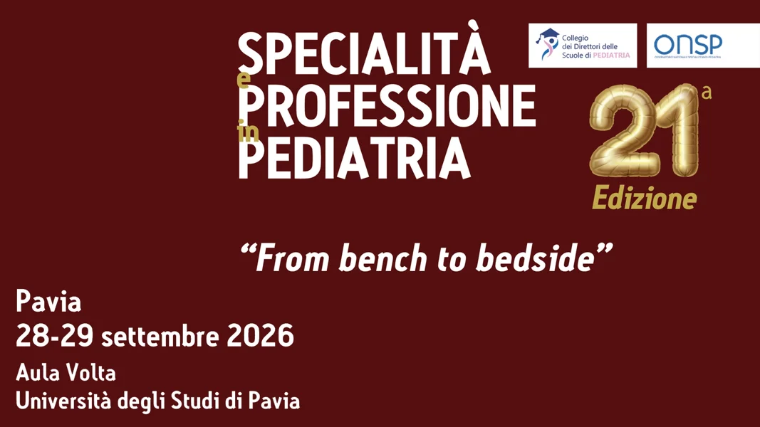 SPECIALITA’ e PROFESSIONE in PEDIATRIA 2026